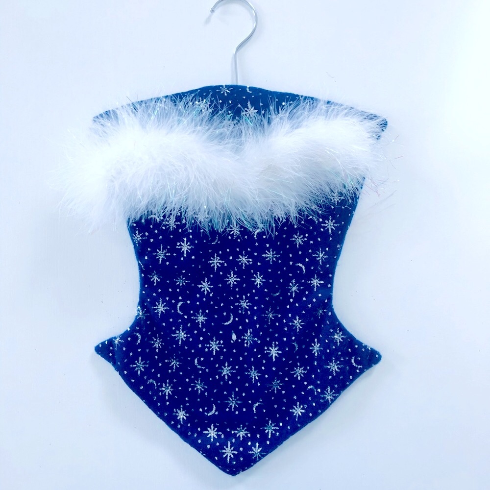 Christmas stocking alternative snowflakes & feathers multifunction accessory bag